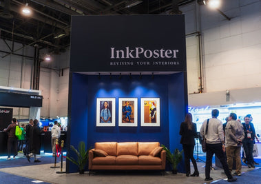 InkPoster digital art display showcased during CES 2025 exhibition